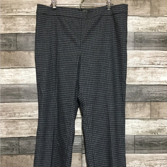 Talbots Houndstooth Pants Women’s 14P Gray Blue (Inseam 27.5) Straight - Picture 7 of 10